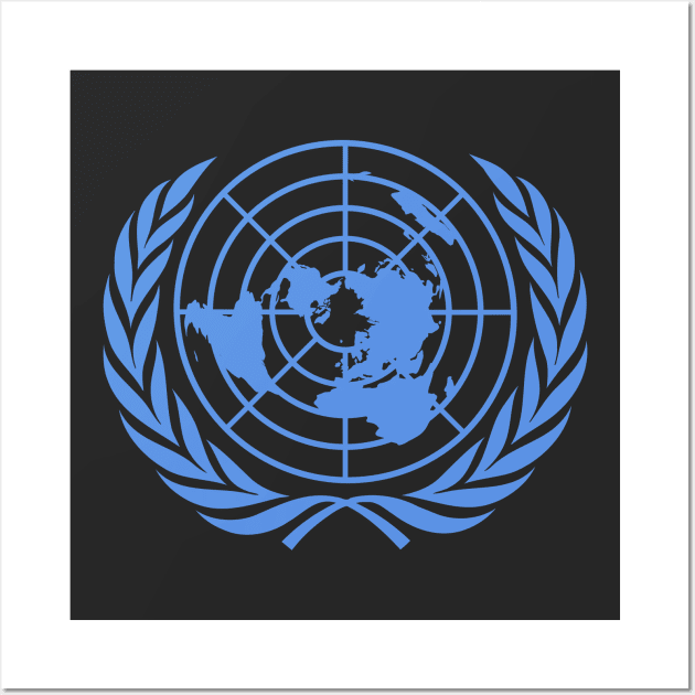 Emblem of the United Nations (Blue on white) Wall Art by Flags of the World